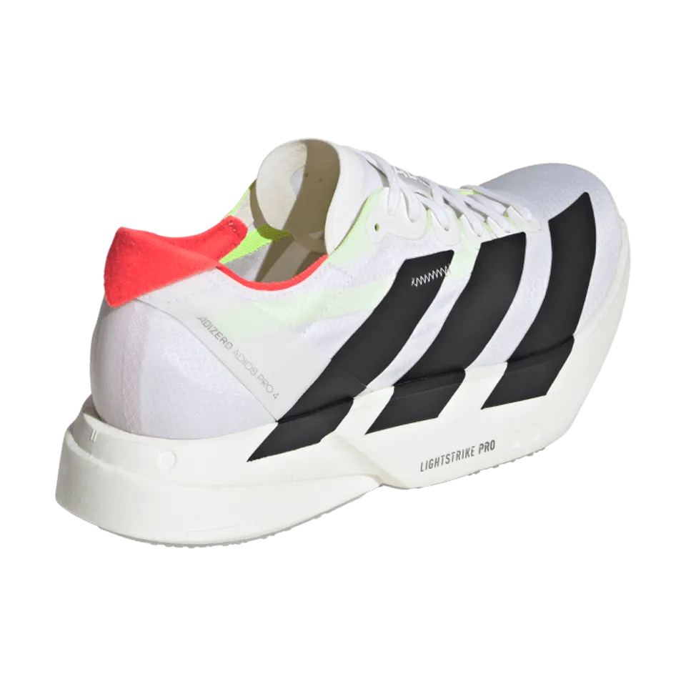 adidas Women's Adizero Adios Pro 4 Cloud White/Core Black/Silver Metallic