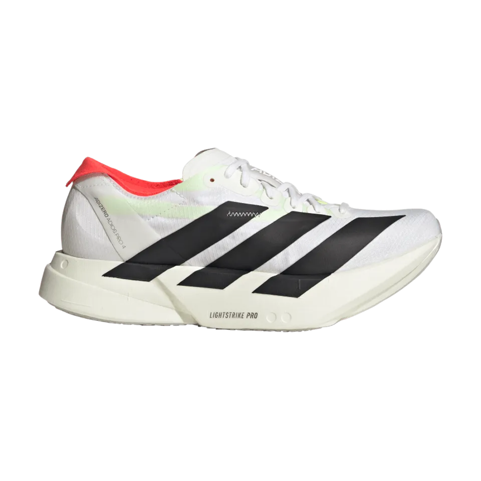 adidas Women's Adizero Adios Pro 4 Cloud White/Core Black/Silver Metallic