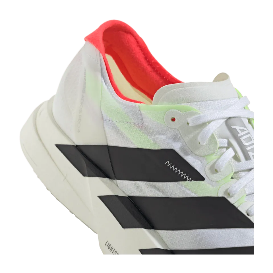 adidas Women's Adizero Adios Pro 4 Cloud White/Core Black/Silver Metallic