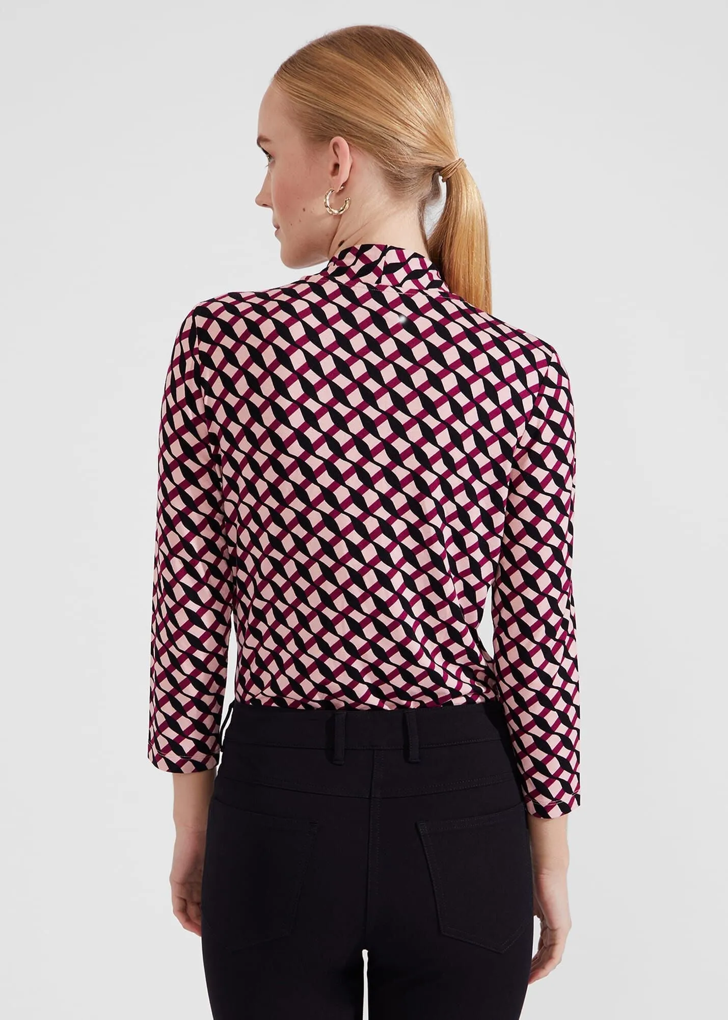 Aimee Printed Top 0124/2278/3669l00 Geo-Bramble