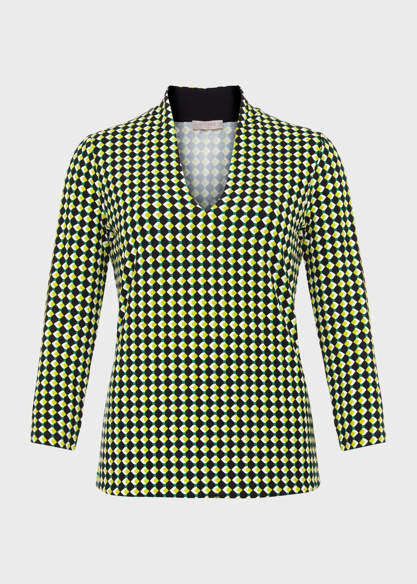 Aimee Printed Top 0124/2278/3669l00 Green-Multi