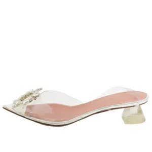 Amina Muaddi Sling Back Crystal Clear 37.5