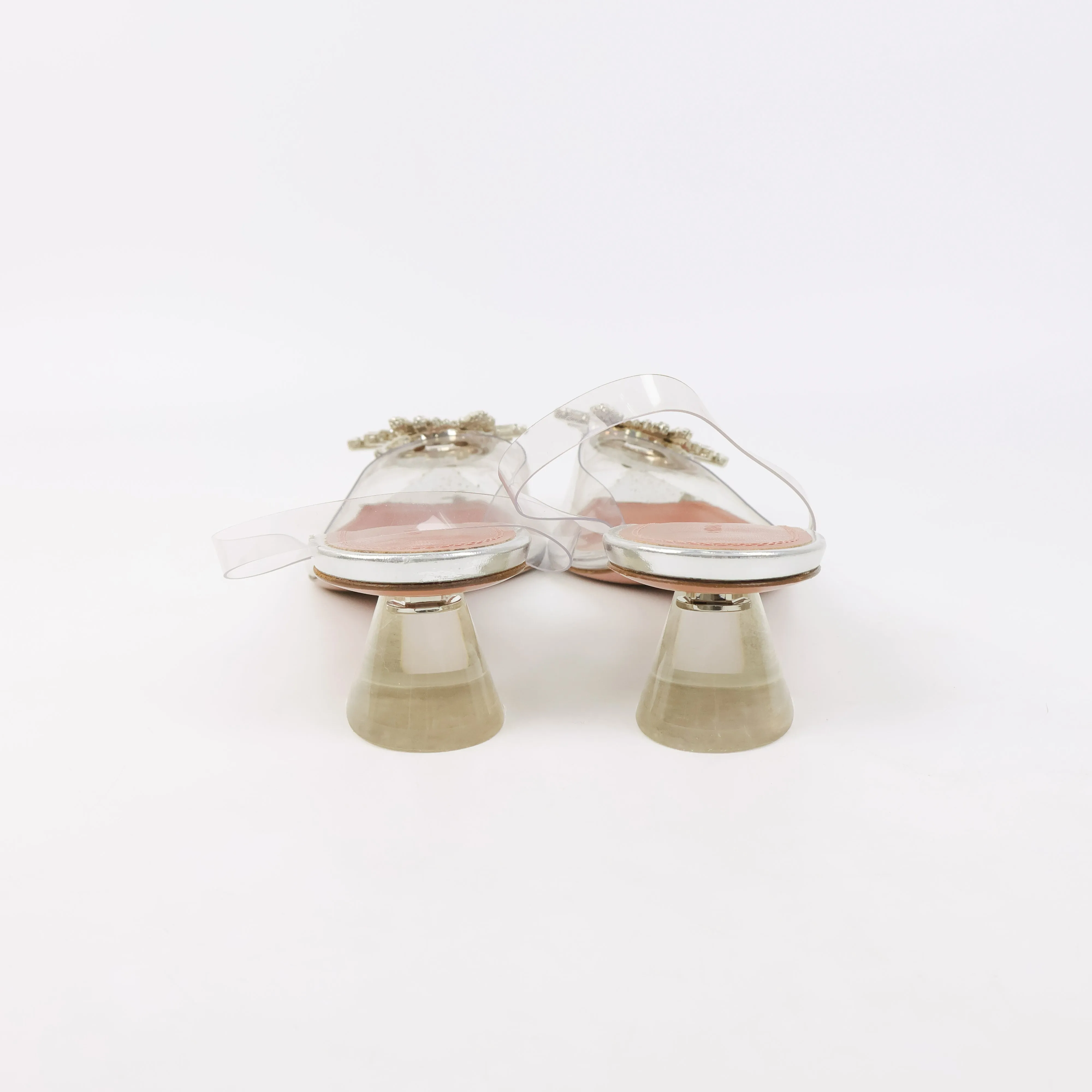 Amina Muaddi Sling Back Crystal Clear 37.5