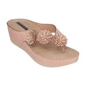 Ammie Blush Wedge Sandals