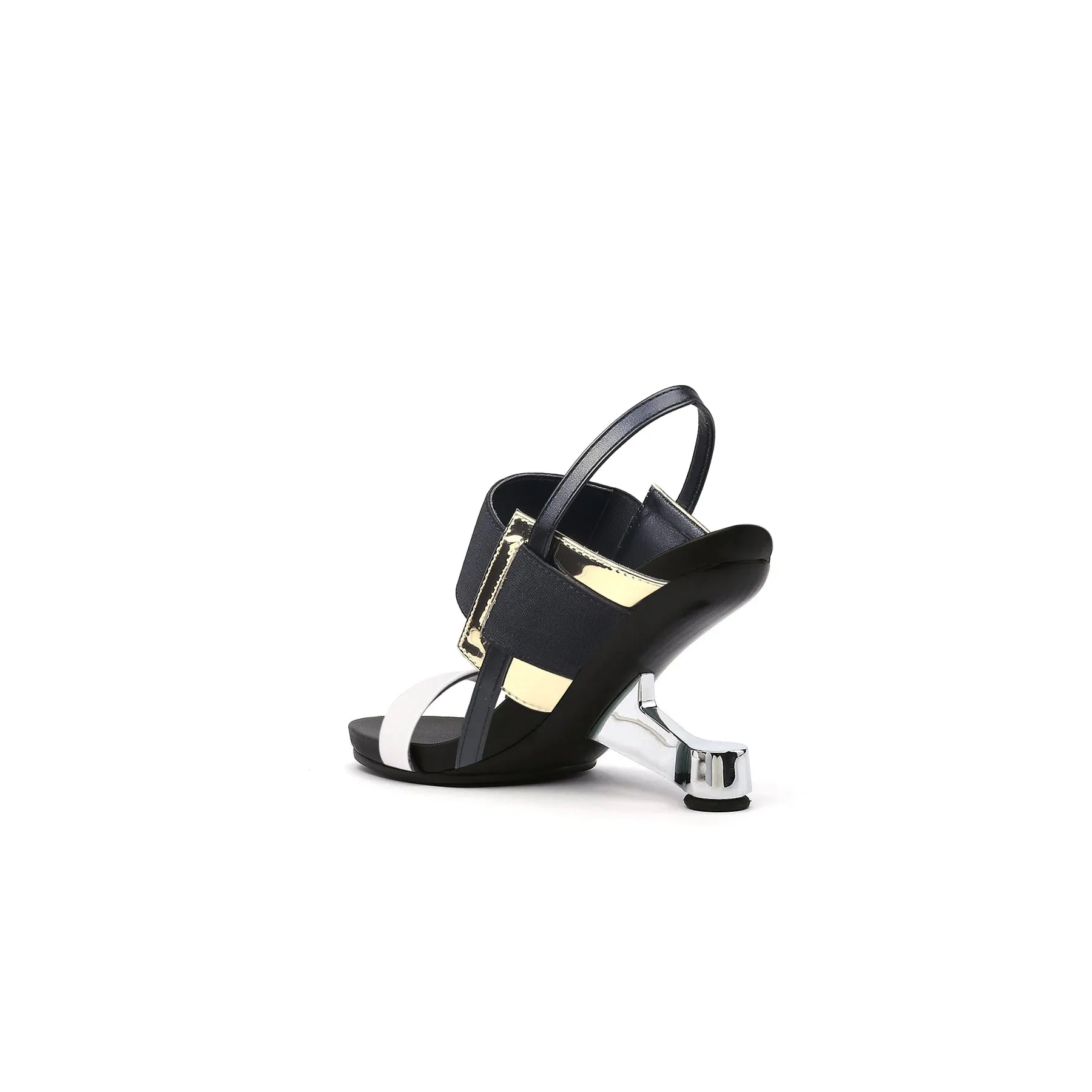 Artistic Glow Ankle Strap Pivot Heel Sandals
