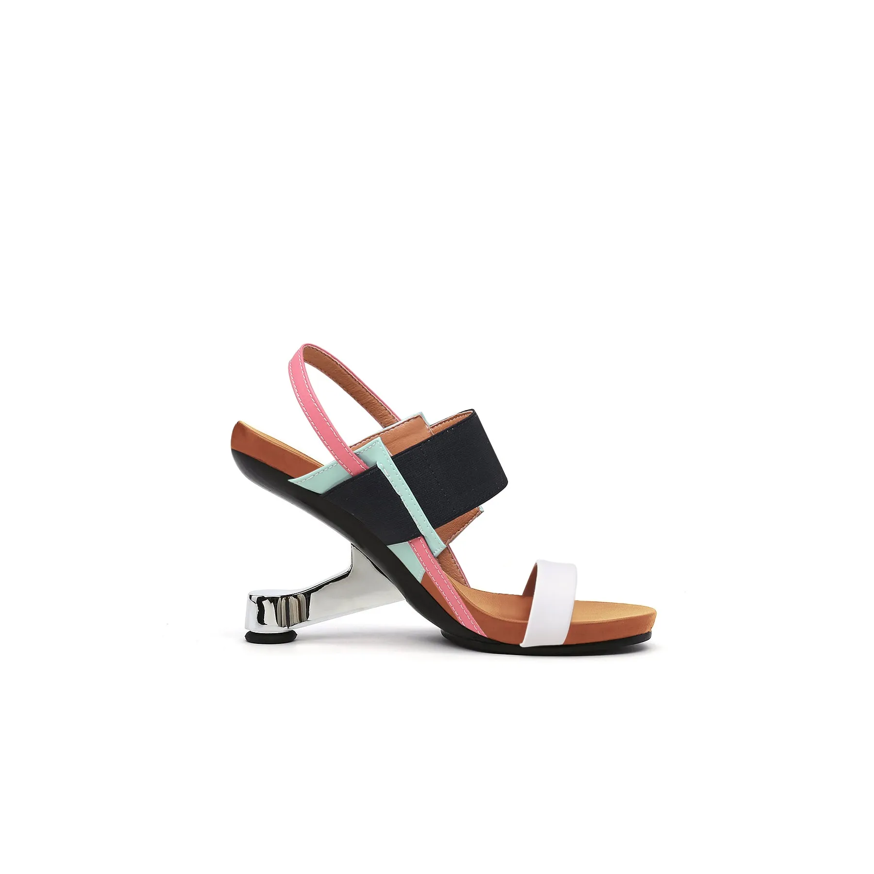 Artistic Glow Ankle Strap Pivot Heel Sandals