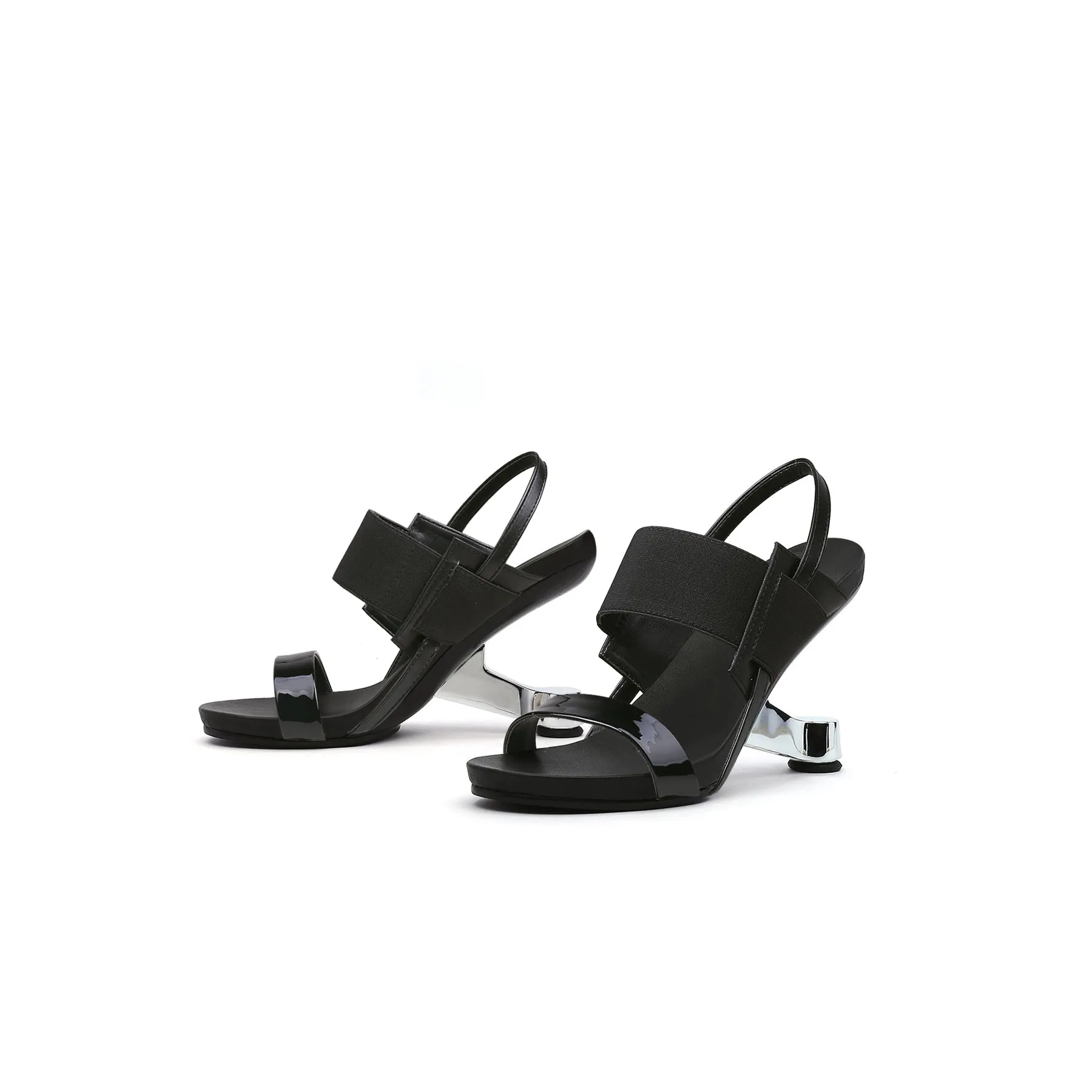 Artistic Glow Ankle Strap Pivot Heel Sandals