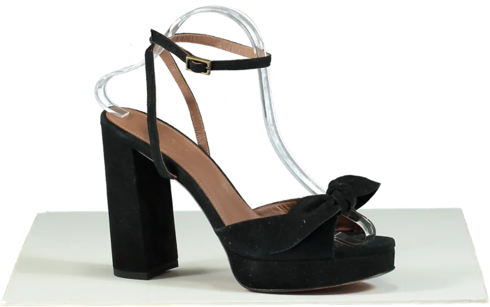 ba&sh Black Strappy Sandal Heels Size UK 6 EU 39