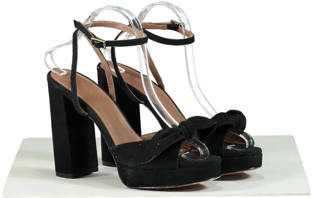 ba&sh Black Strappy Sandal Heels Size UK 6 EU 39