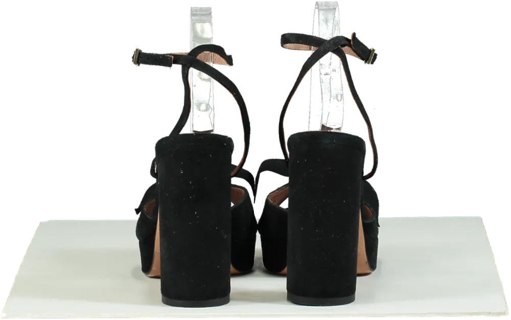 ba&sh Black Strappy Sandal Heels Size UK 6 EU 39