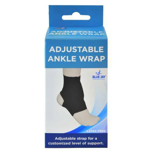 Blue Jay Adjustable Ankle Wrap Black Medium