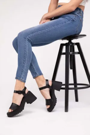BOOMER-S Platform Ankle Strap Heel Sandals