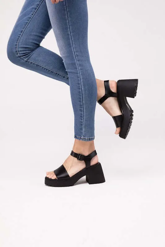 BOOMER-S Platform Ankle Strap Heel Sandals