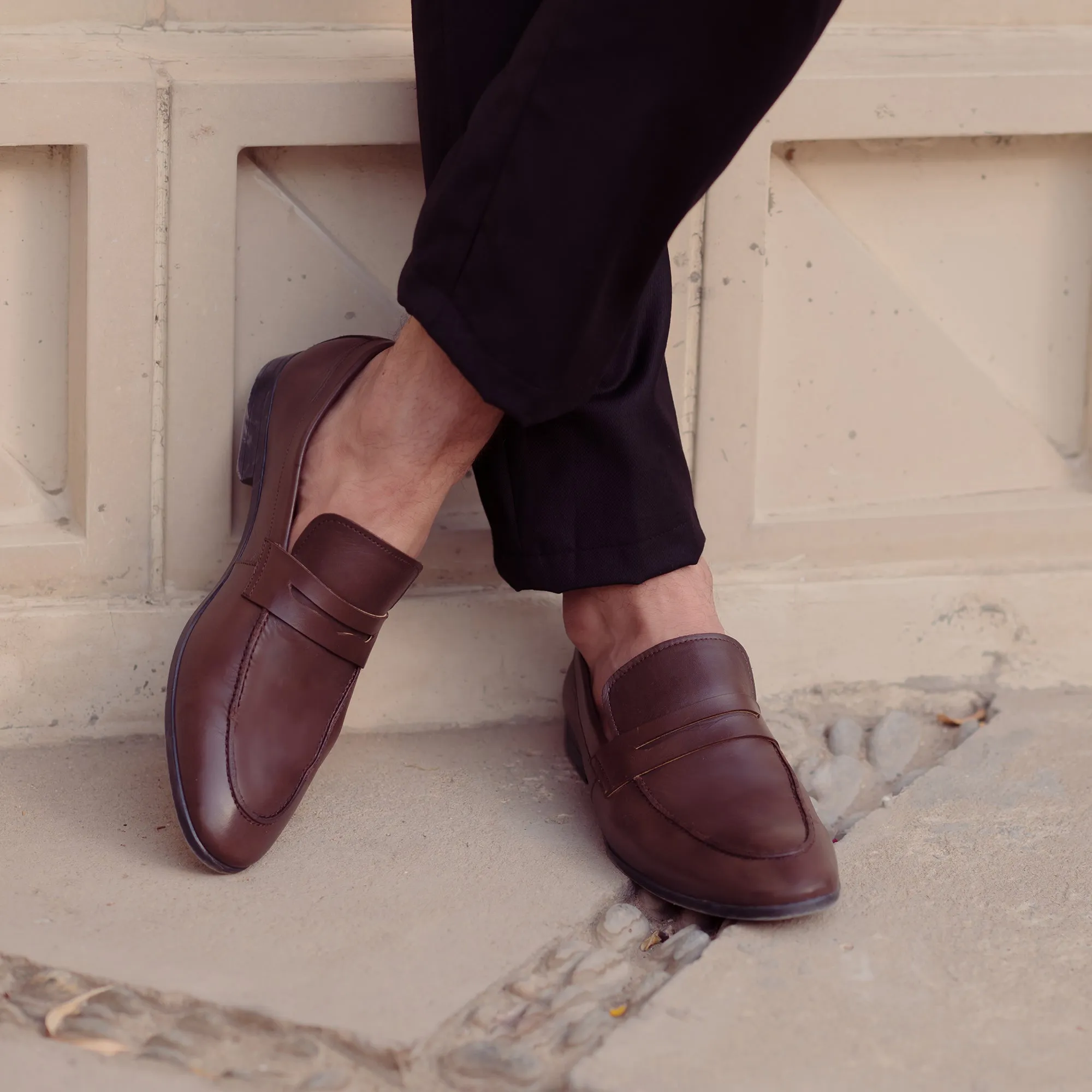 Brown Penny Loafers - Brown