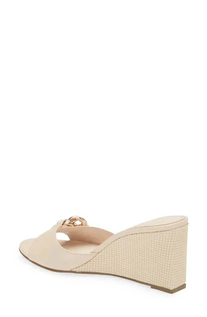 Cecelia New York Donna Wedge Sandals Slip On Open Toe Wrapped Heel Open Toe Mule