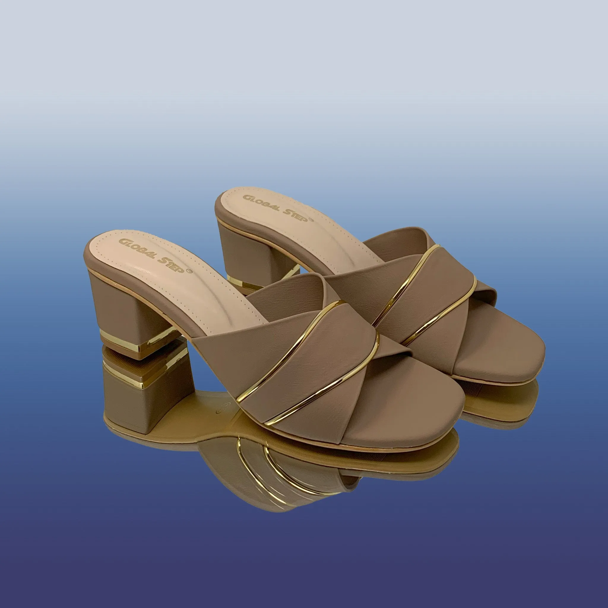 Chic and Sleek Beige Block Heel Sandals