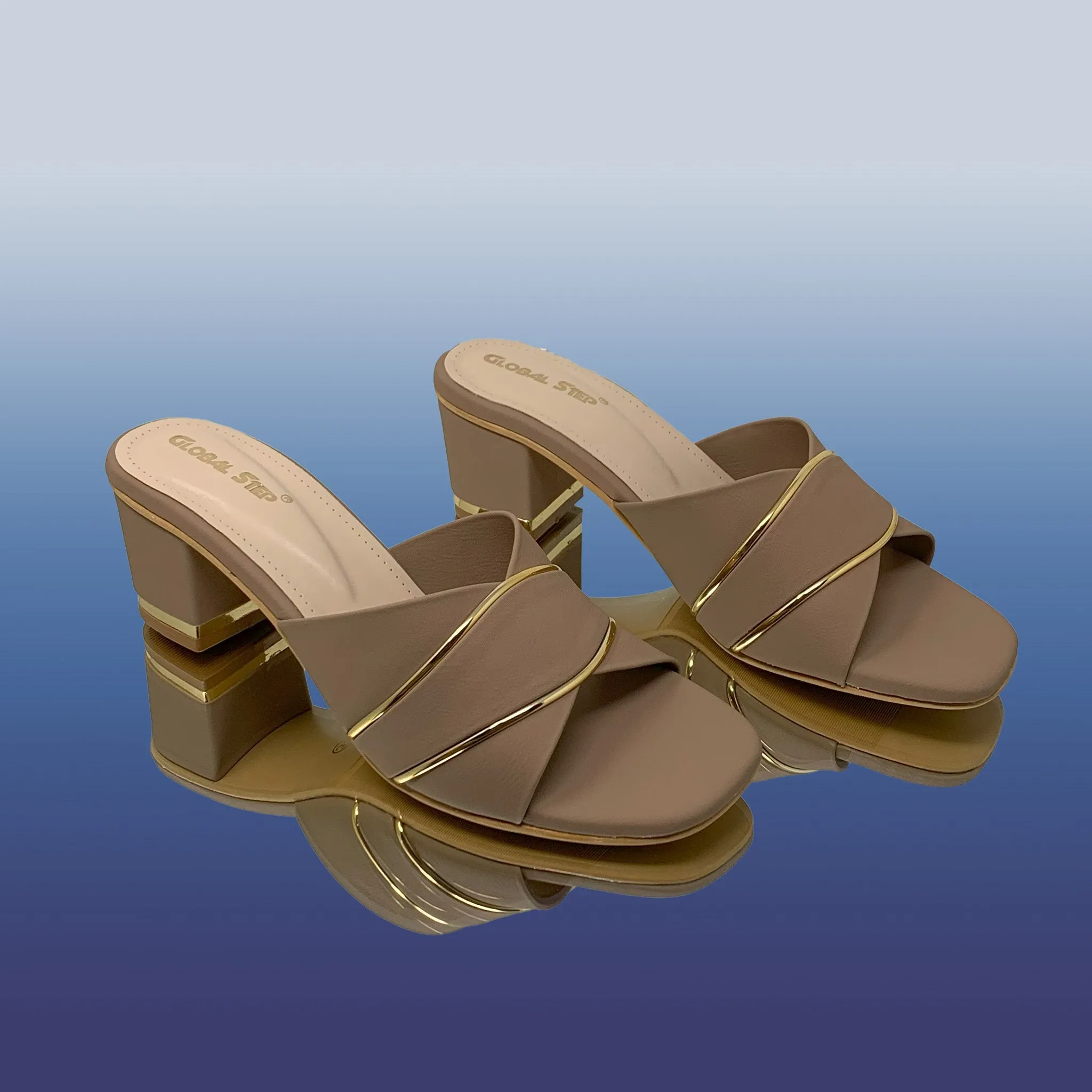 Chic and Sleek Beige Block Heel Sandals