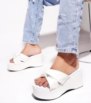 Chunky Block Platform Heels