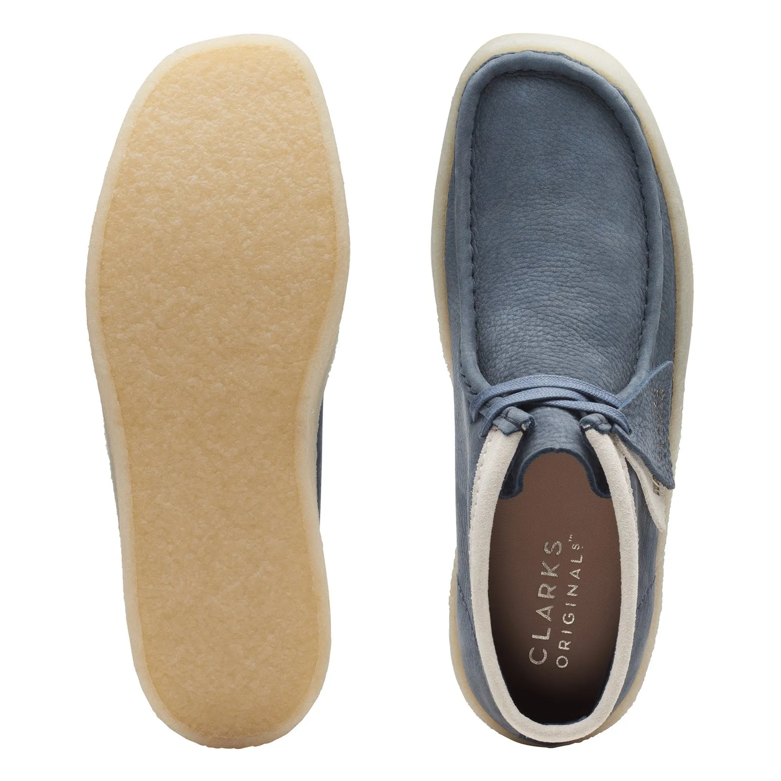 Clarks Originals Wallabee Cup Boots Men's Navy Blue Nubuck 26171091