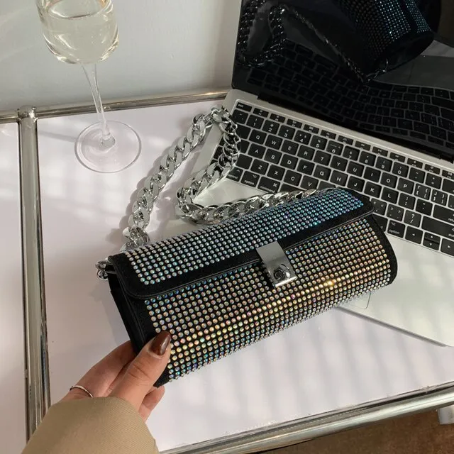 Clavijo Women's Small Handbag With Luxury Rhinestones