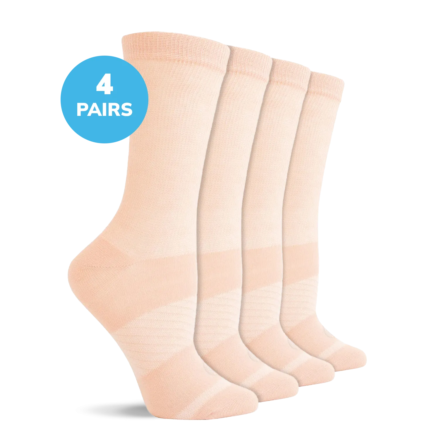 Diabetic Flat Knit Crew Socks