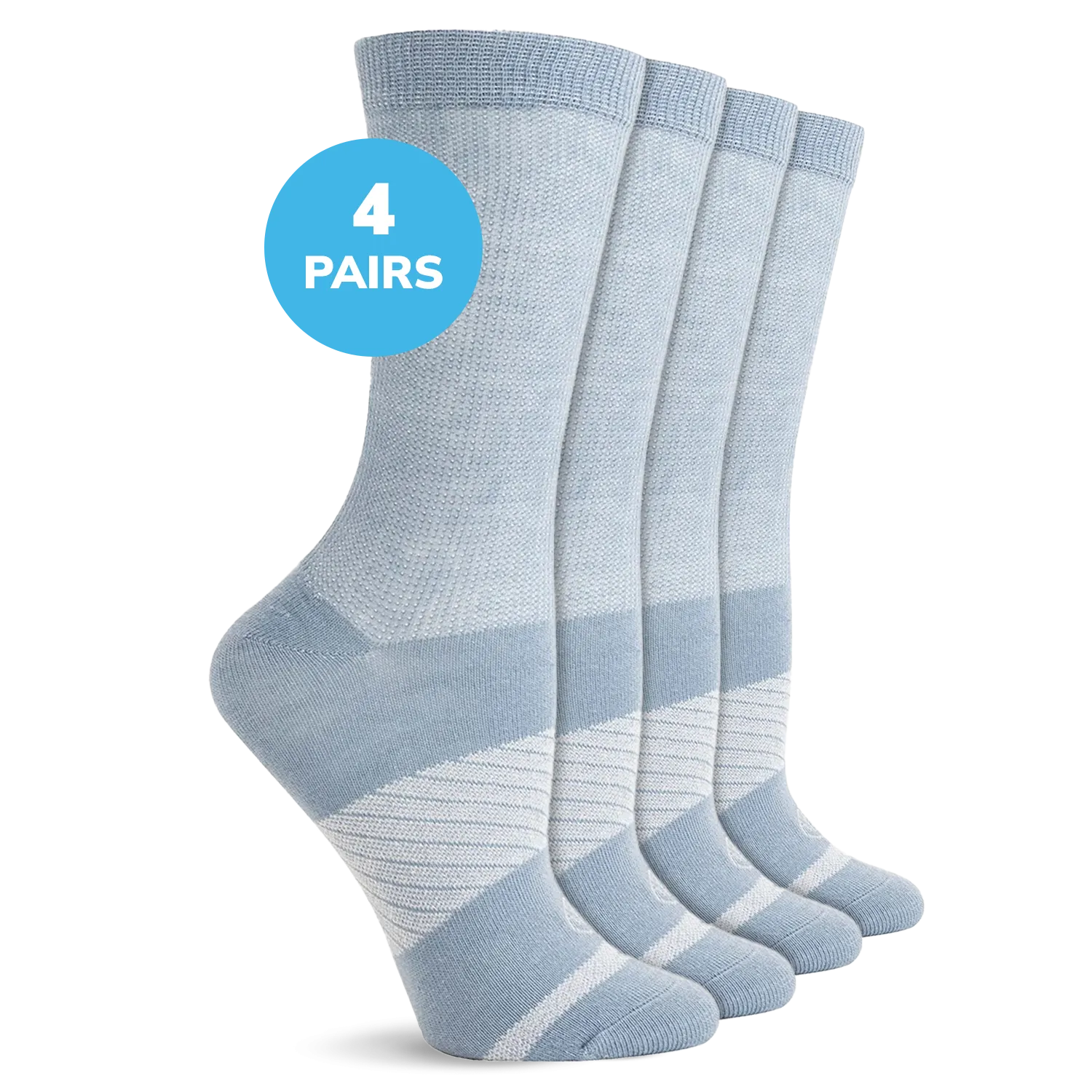 Diabetic Flat Knit Crew Socks