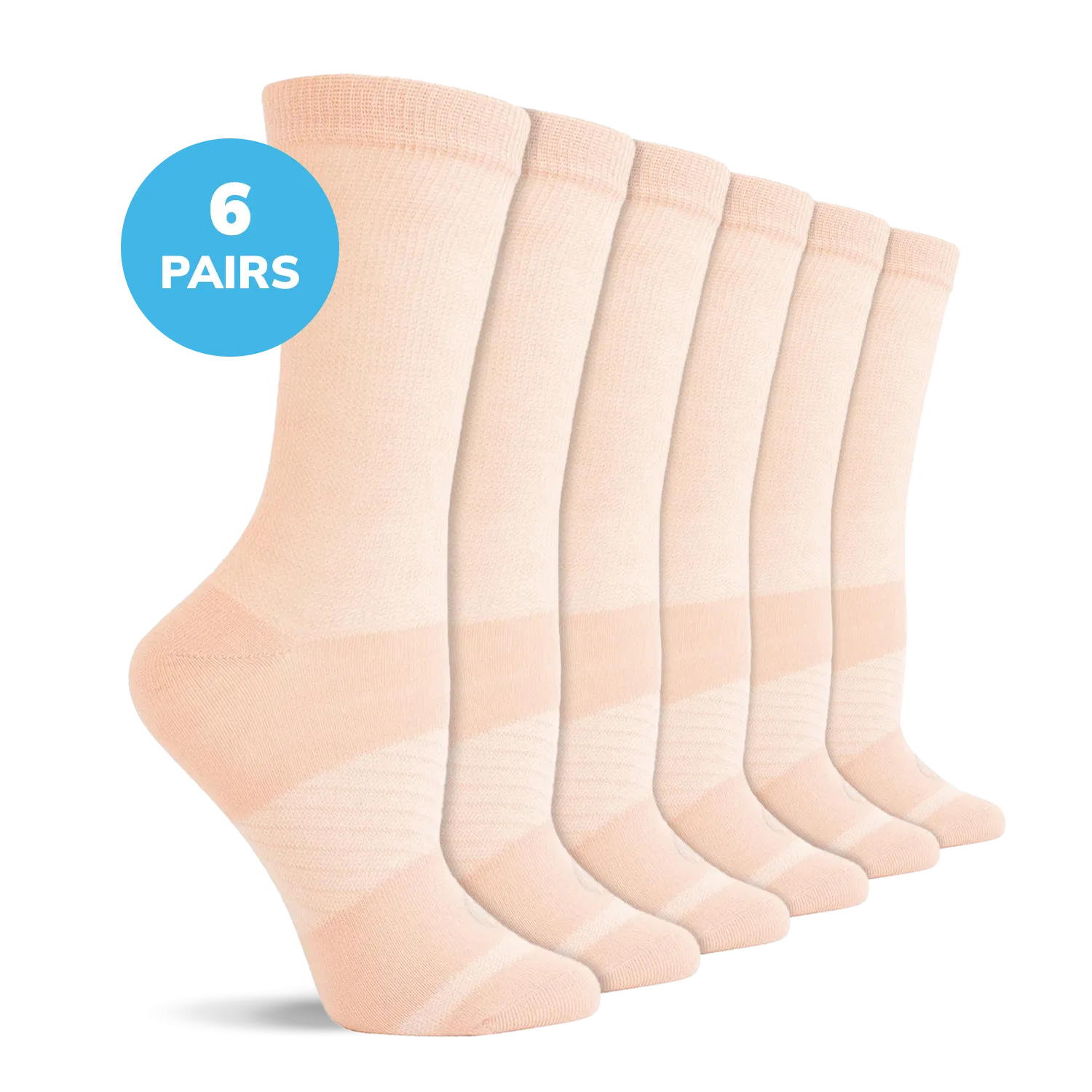 Diabetic Flat Knit Crew Socks