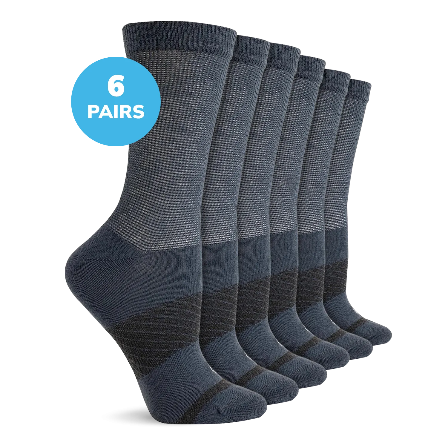 Diabetic Flat Knit Crew Socks