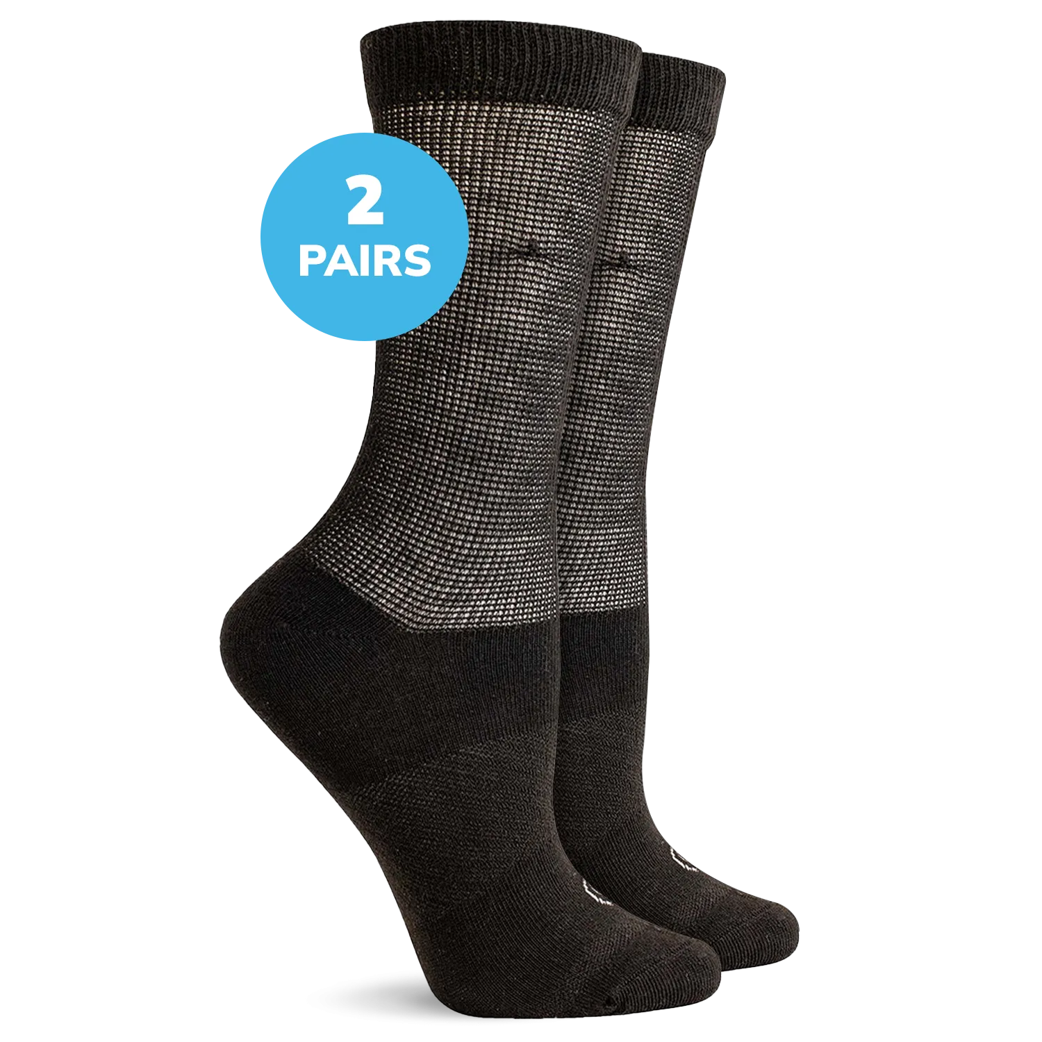 Diabetic Flat Knit Crew Socks