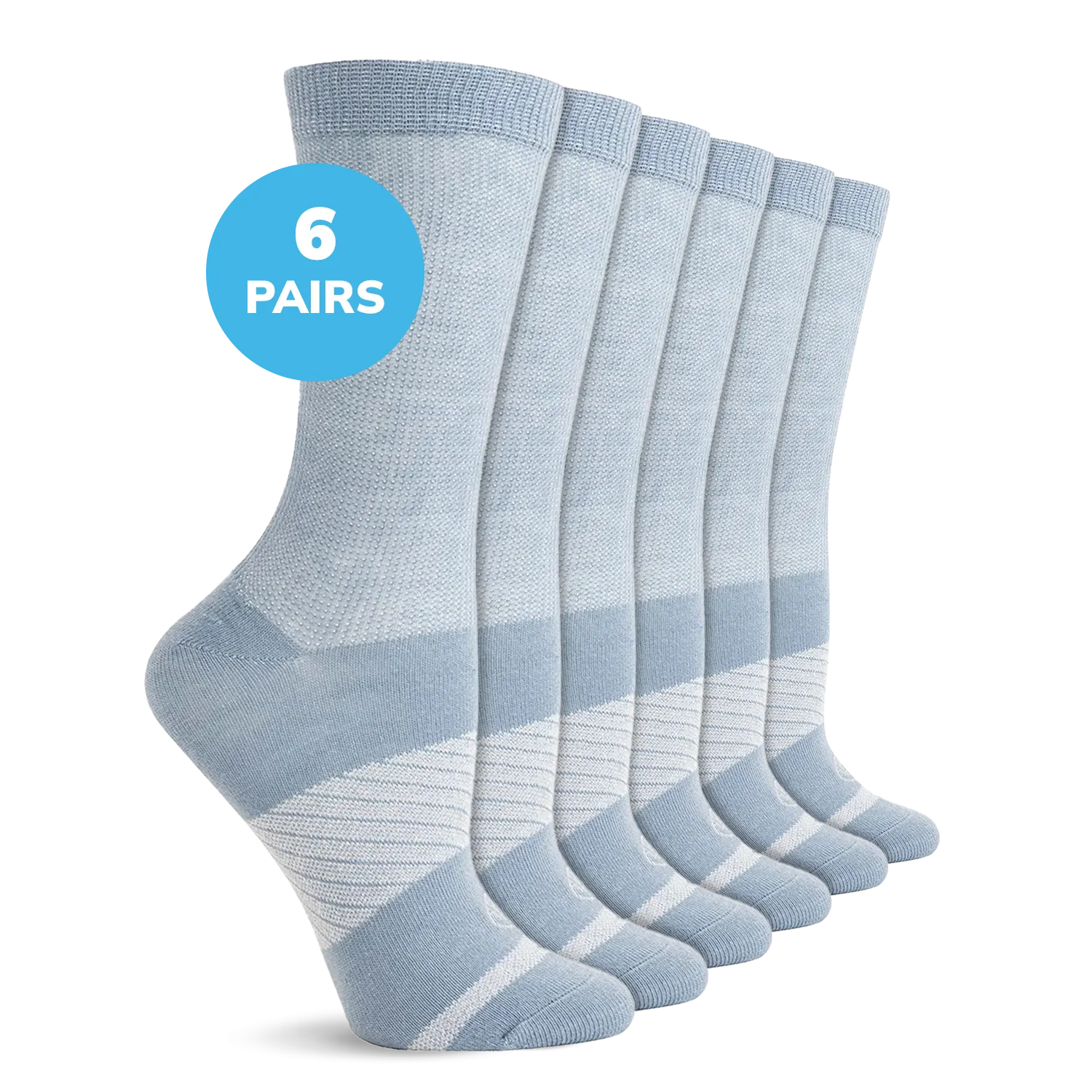 Diabetic Flat Knit Crew Socks
