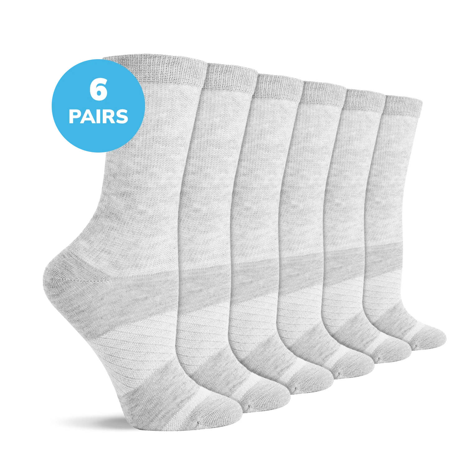 Diabetic Flat Knit Crew Socks