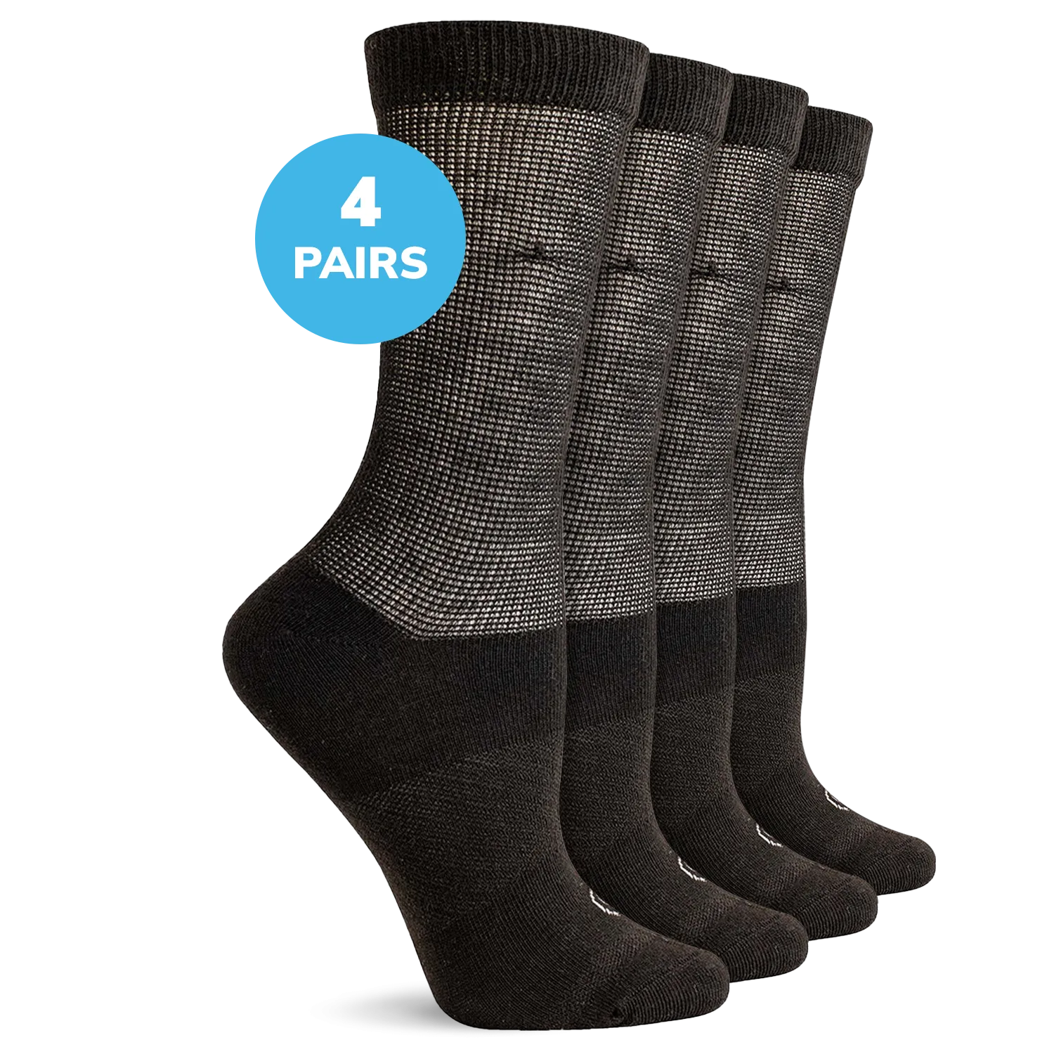 Diabetic Flat Knit Crew Socks