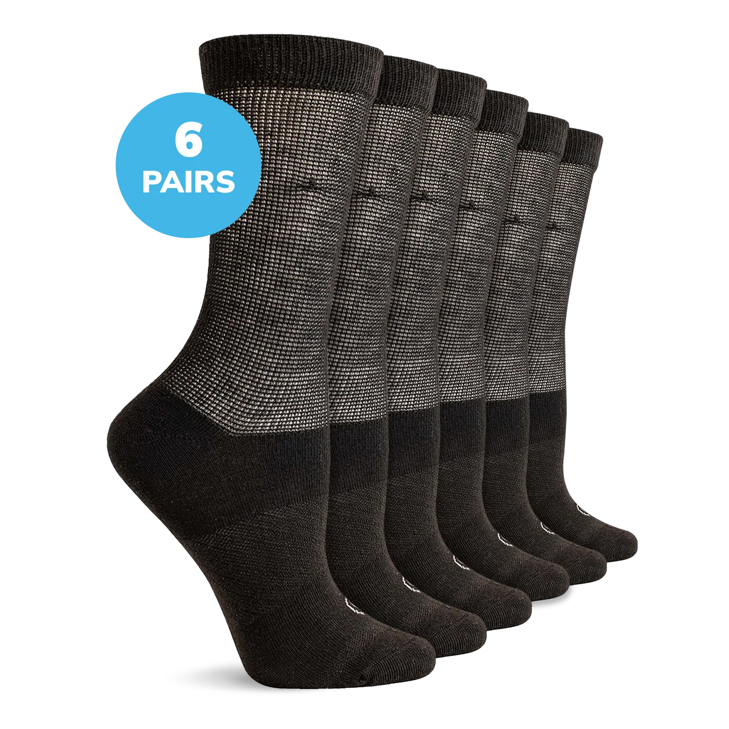 Diabetic Flat Knit Crew Socks