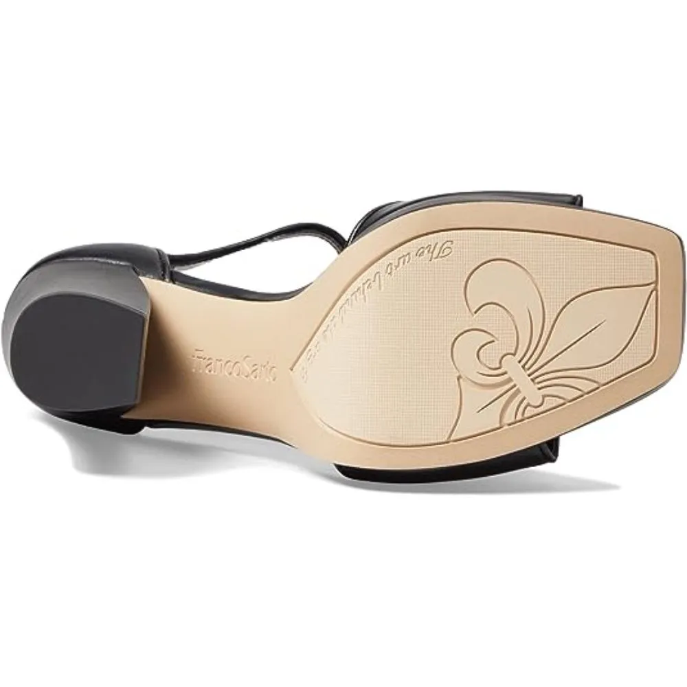 Dima Black Leather Franco Sarto Pumps