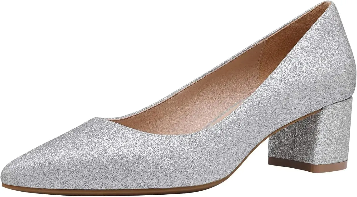 DREAM PAIRS Womens Chunky Low Block Heels Closed Toe Dress Pumps Shoes