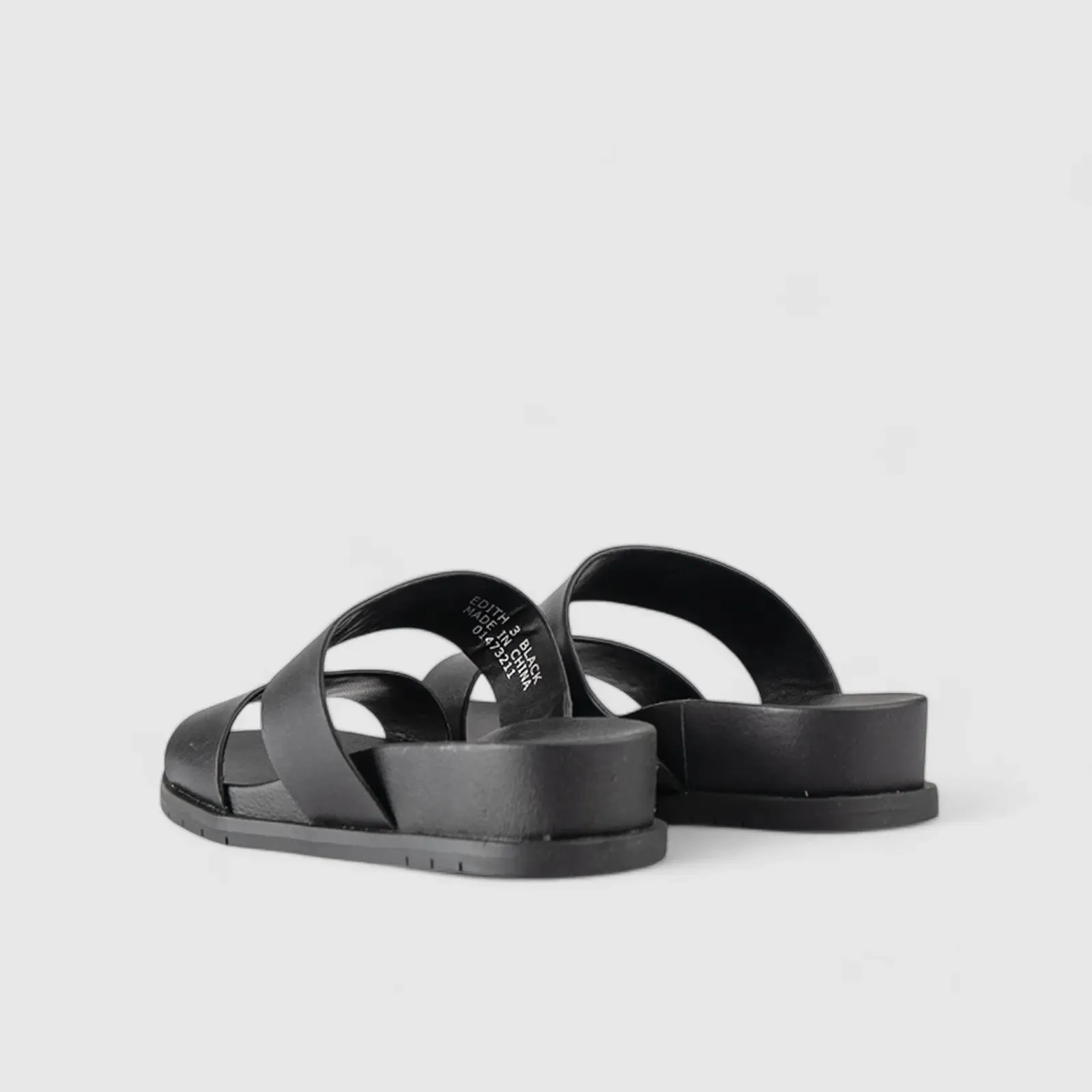Edith Comfort Slide Sandals Black 01374