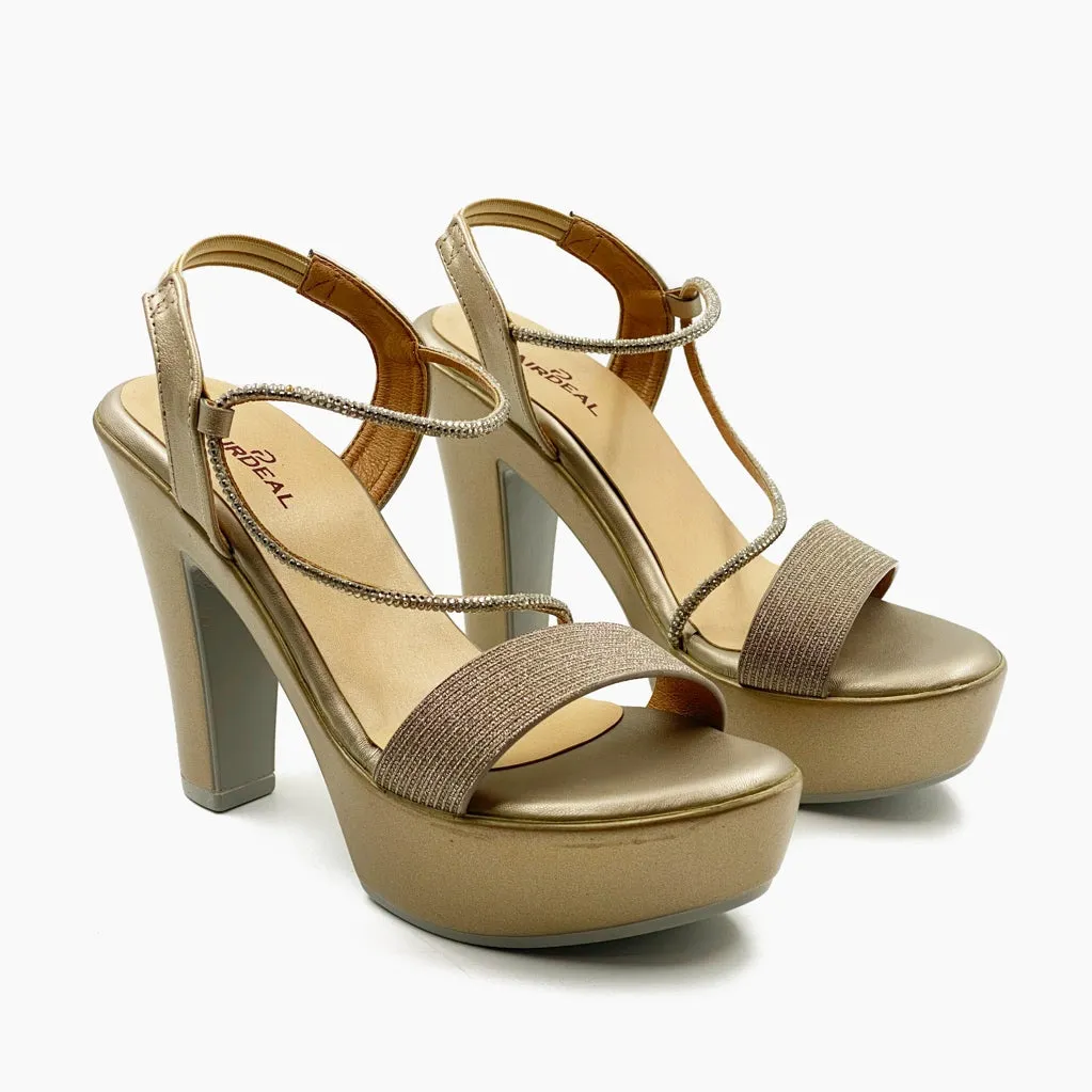 Embellished Strap High Heel Sandals
