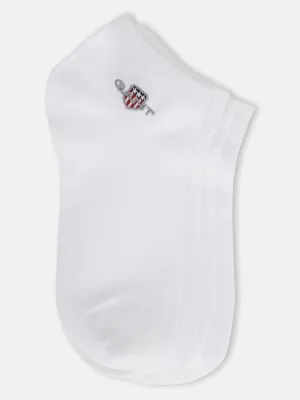 Gant Men White Solid Ankle Length Socks