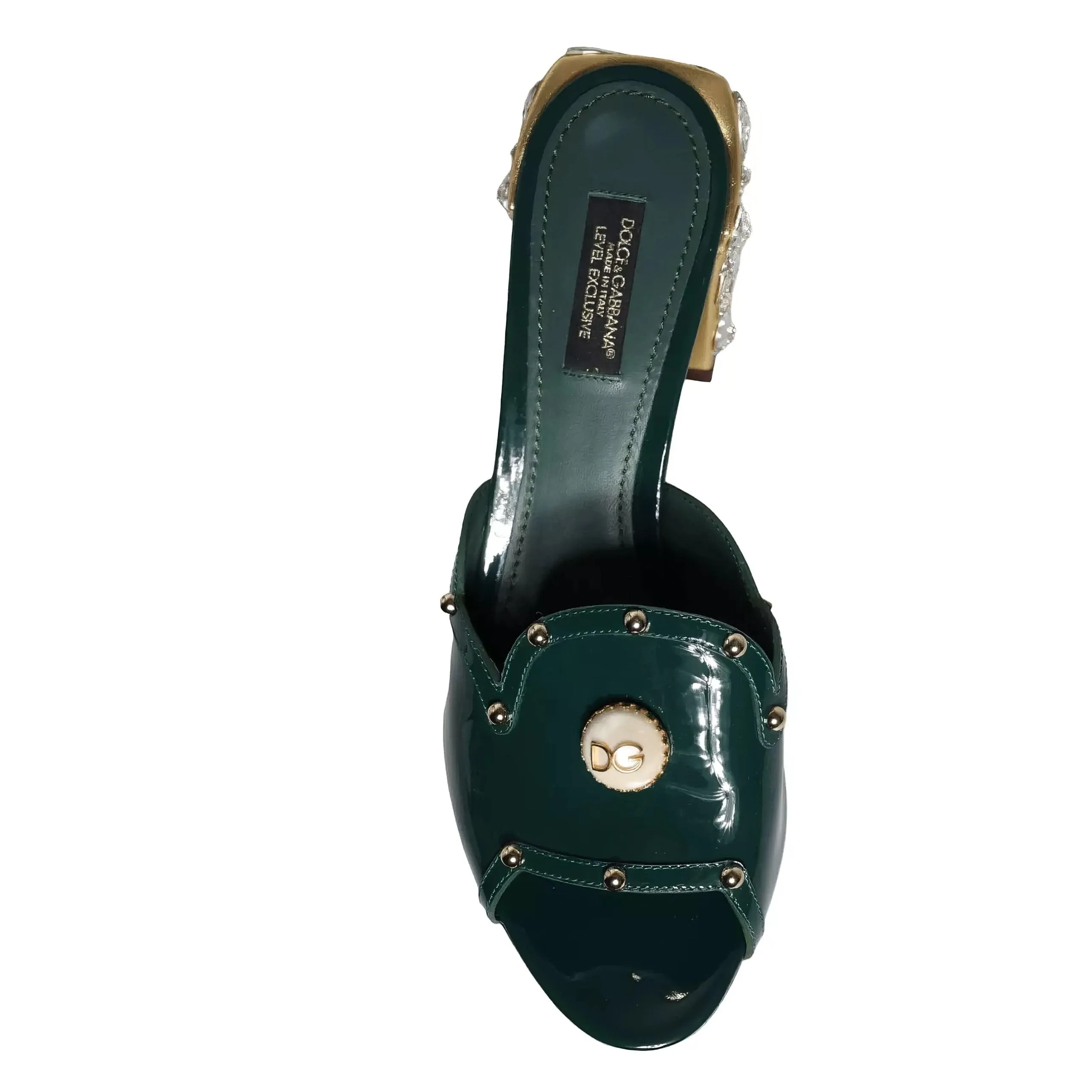 Heeled Mules With Crystal And Pearl Embellishments