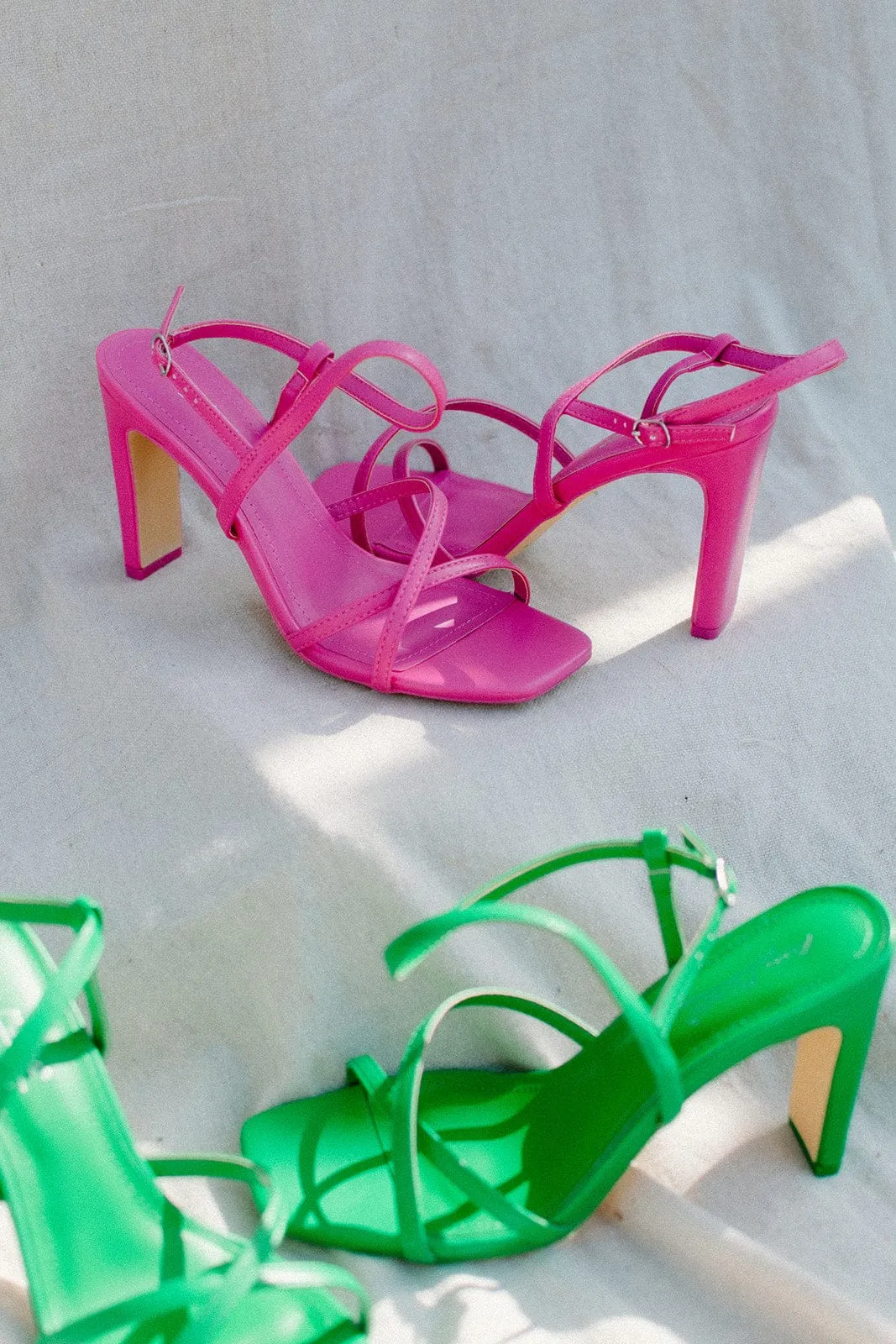 Kelly Green Strappy Heels