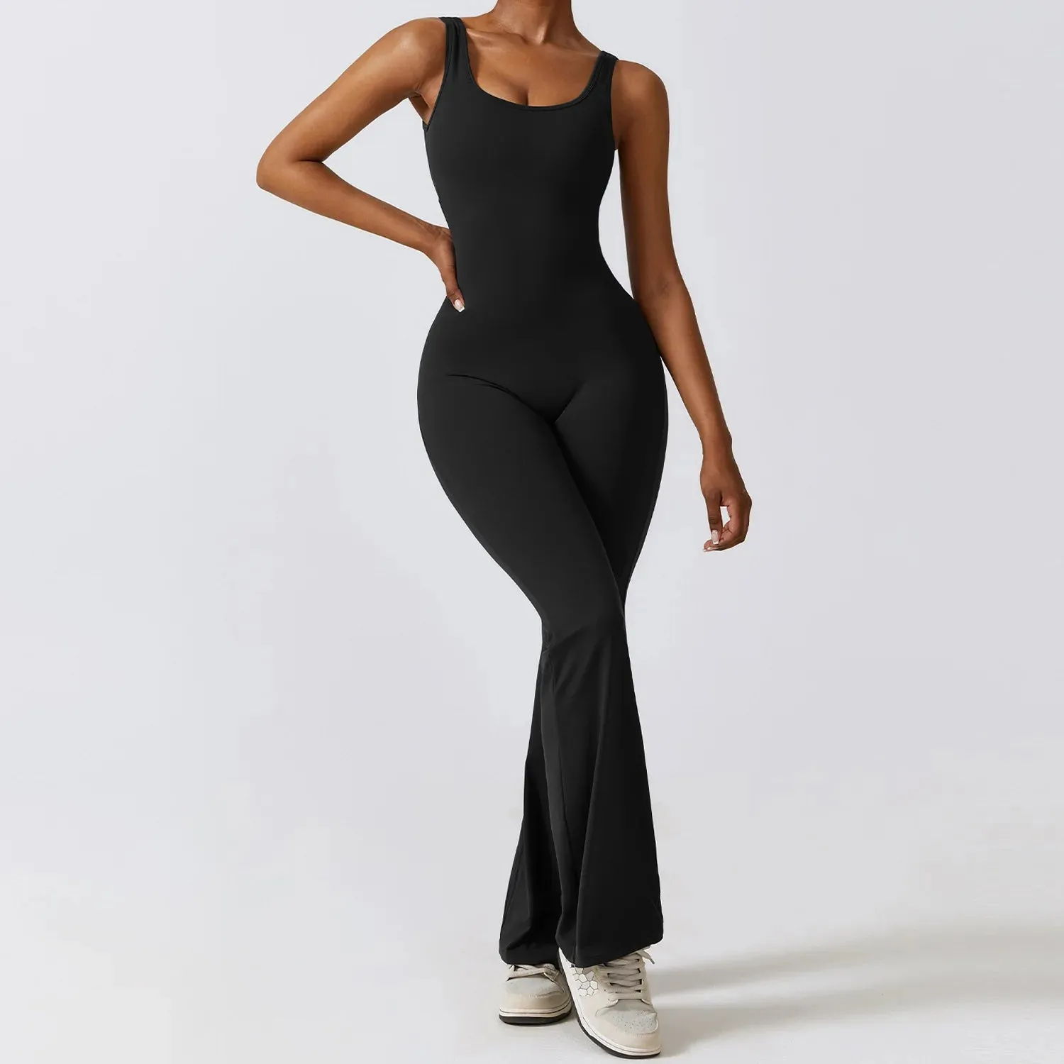 Livia Sculpting Backless Jumpsuit  Contoured Fit for Activewear & Athleisure Styling