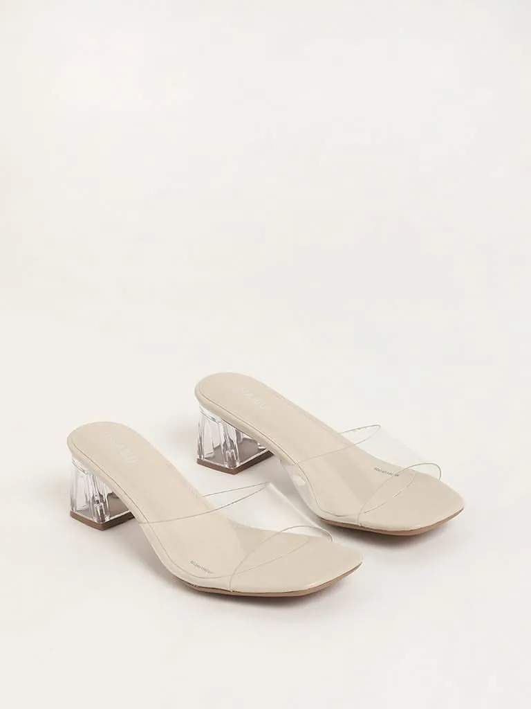 LUNA BLU Ivory Heel Sandals