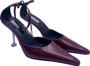 Naked Wolfe Red High Heel Pointed Toe Stilettos UK 4
