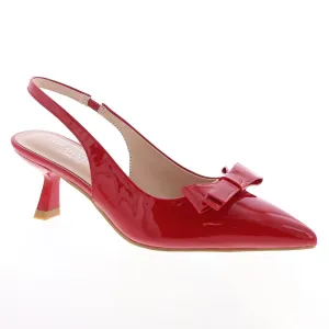 Nancy - Women's Kitten Heels, Slingback Design with Bow Accent