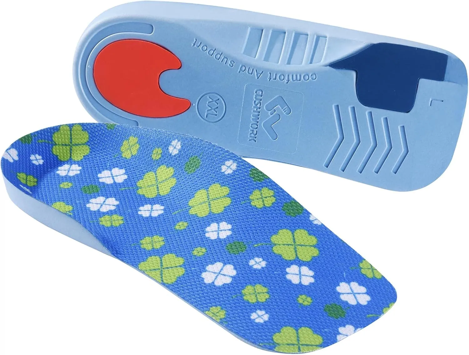 NEW Cushwork 3/4 Over-Pronation Corrective Shoe Insoles, Arch Supports Orthotics Inserts for Flat Feet, Plantar Fasciitis, Heel Pain and Other Foot Conditions, Men Women for Everyday Use, Sz XL