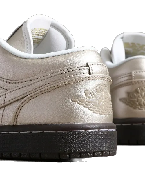 Nike Women's Jordan 1 Low Se Shoes - Metallic Zinc / Summit White / Velvet Brown