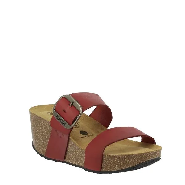 Plakton 873004 Burgundy Women's Wedge Sandals