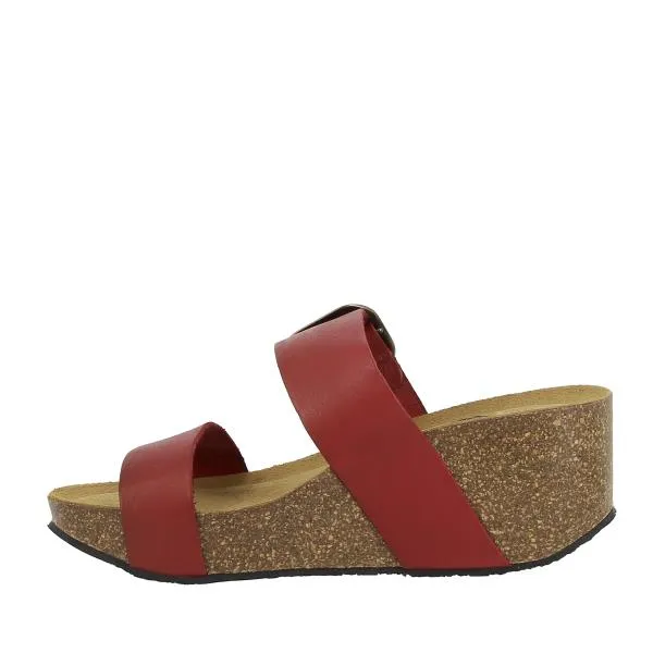 Plakton 873004 Burgundy Women's Wedge Sandals