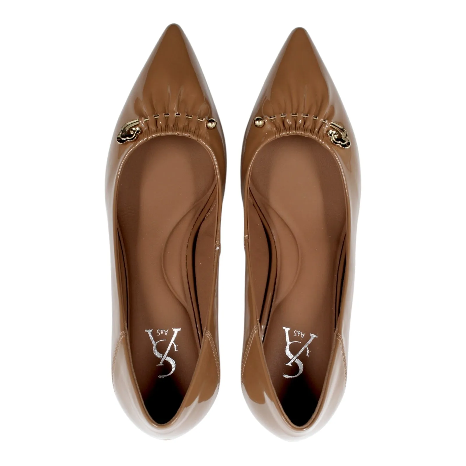 PLEATED POINTED TOE KITTEN HEELS