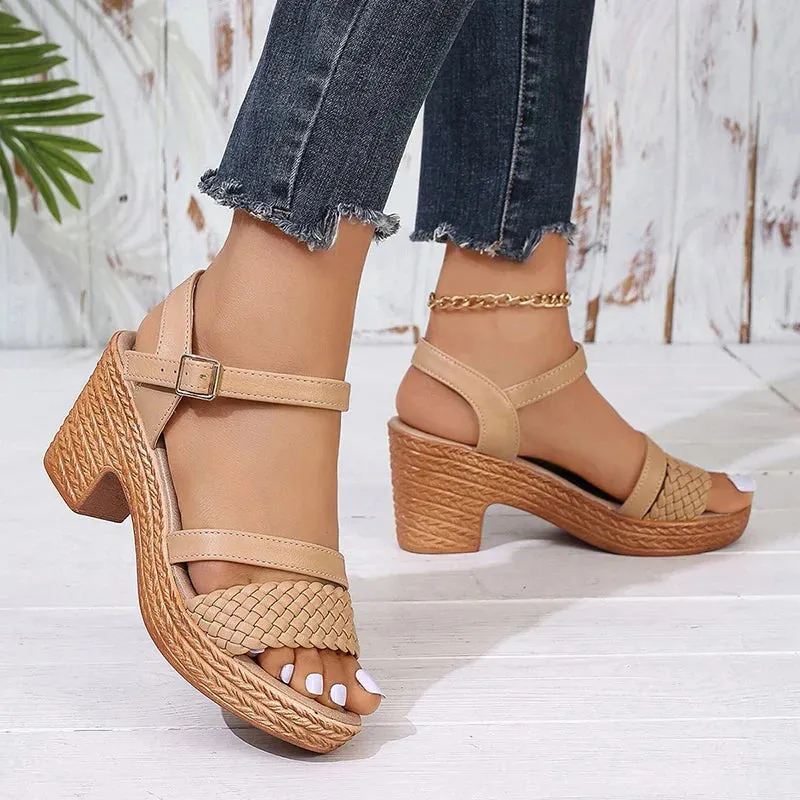 Sera™ - Braided Platform Sandals